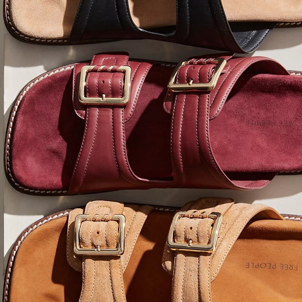 Free People Sage Square Toe Footbed Slides